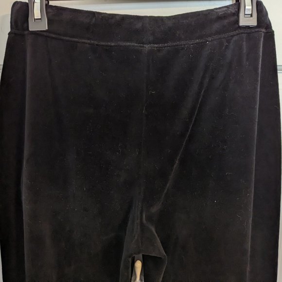 Ladies Black Velour Lounge Pant Drawstring 30-in Inseam Charter Club Petite P/P - Picture 7 of 8